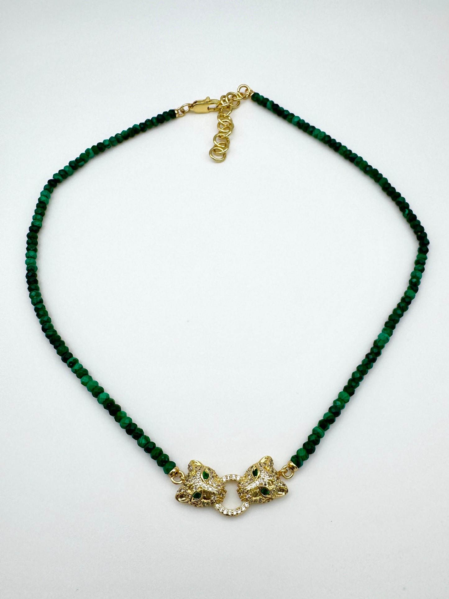 Malachite Leopard Necklace