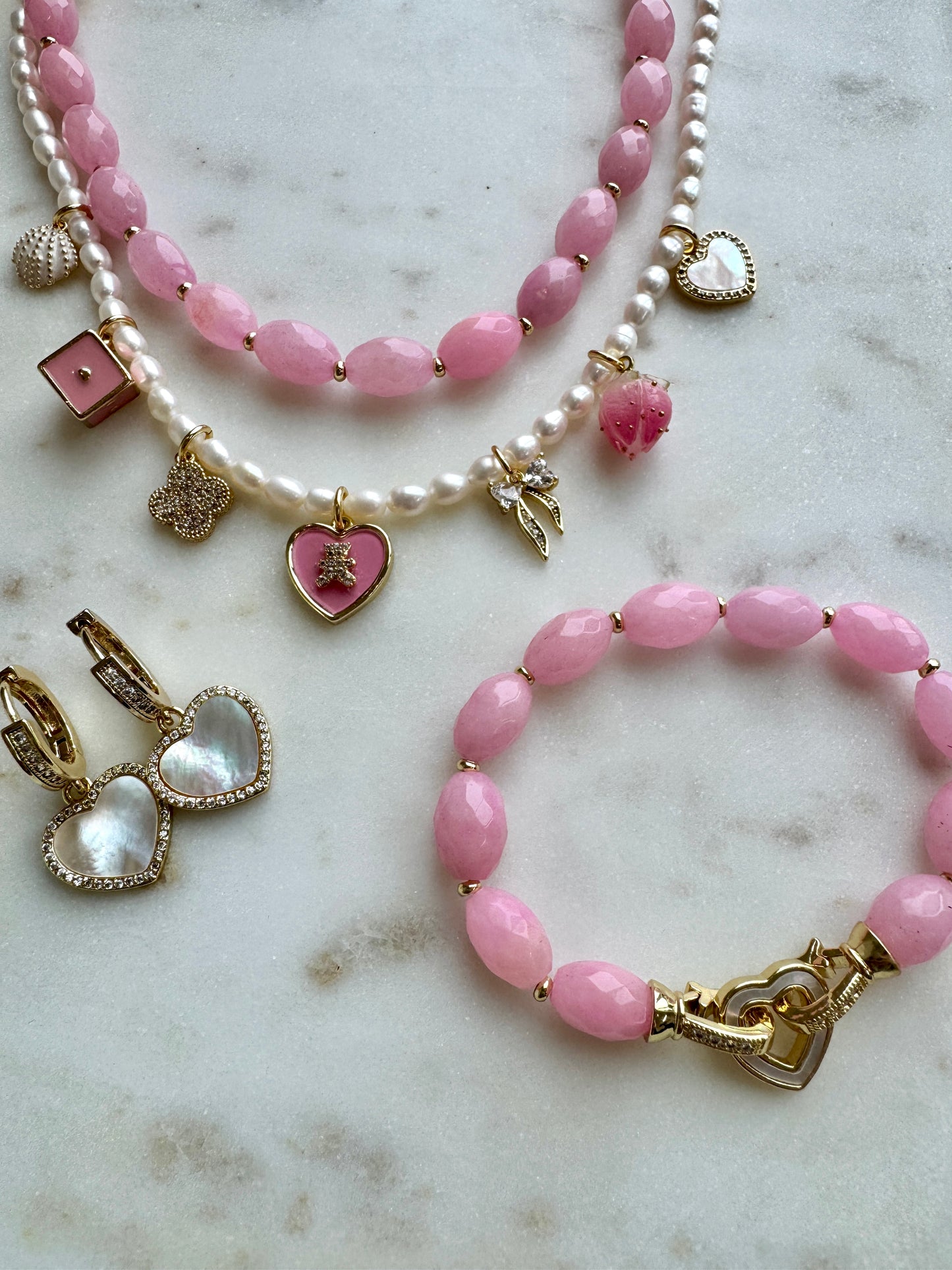 Pink Jade Necklace