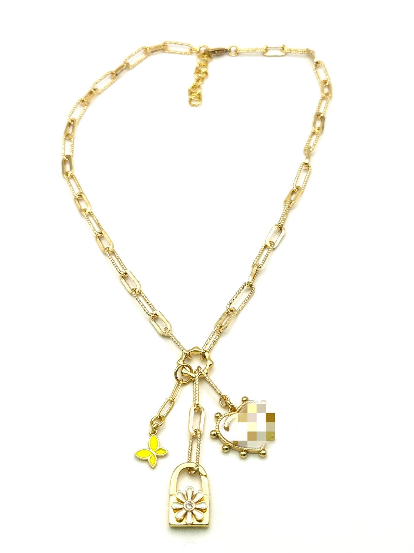 Flower Padlock CC Necklace