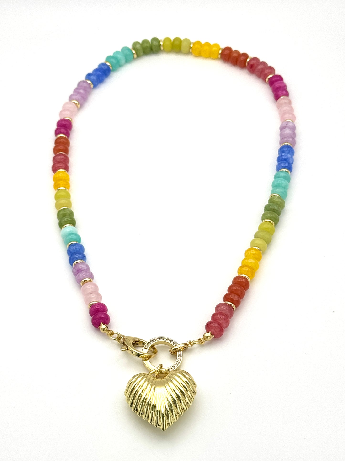 Rainbow Heart Necklace