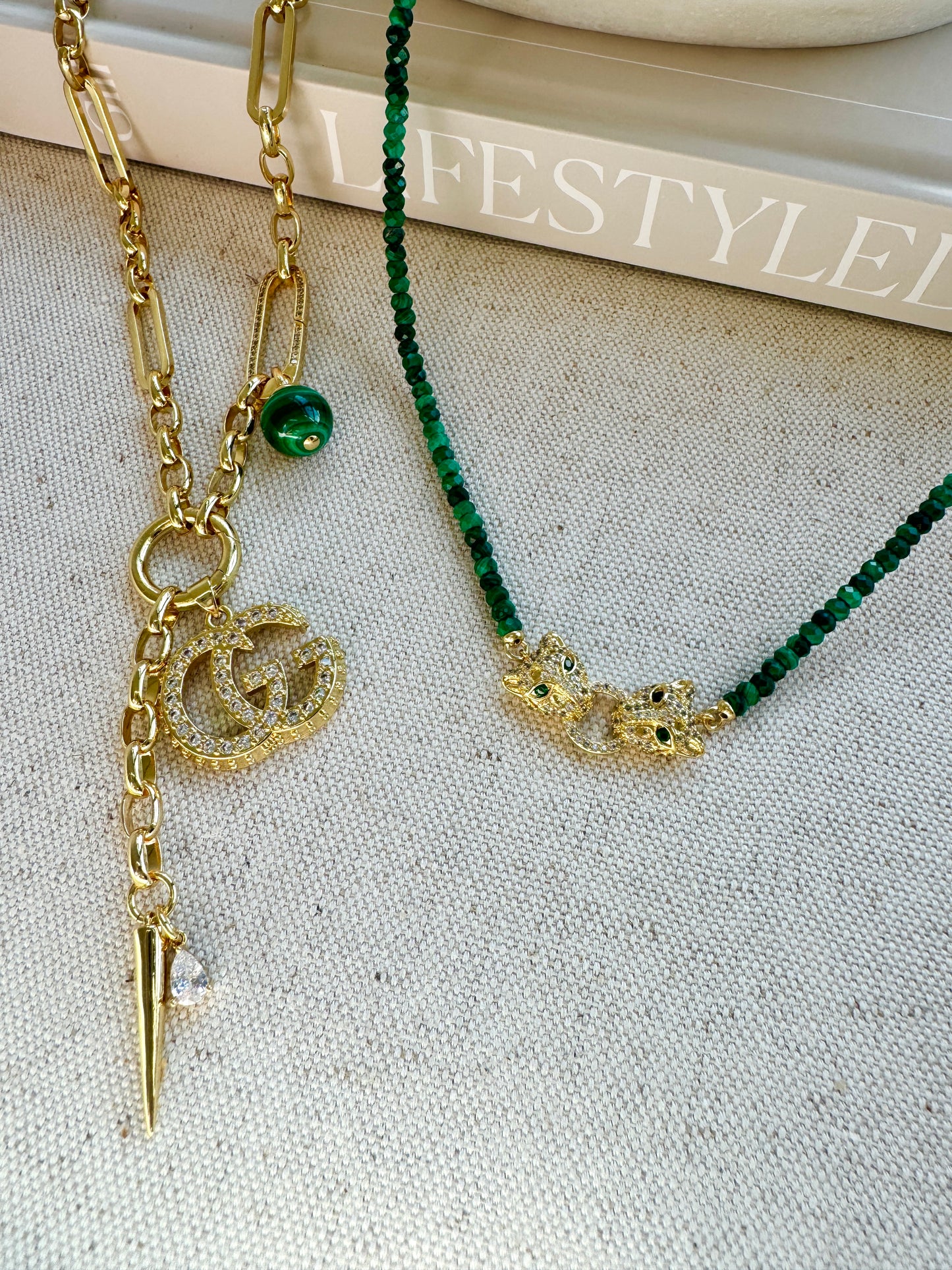 Double G Malachite Necklace
