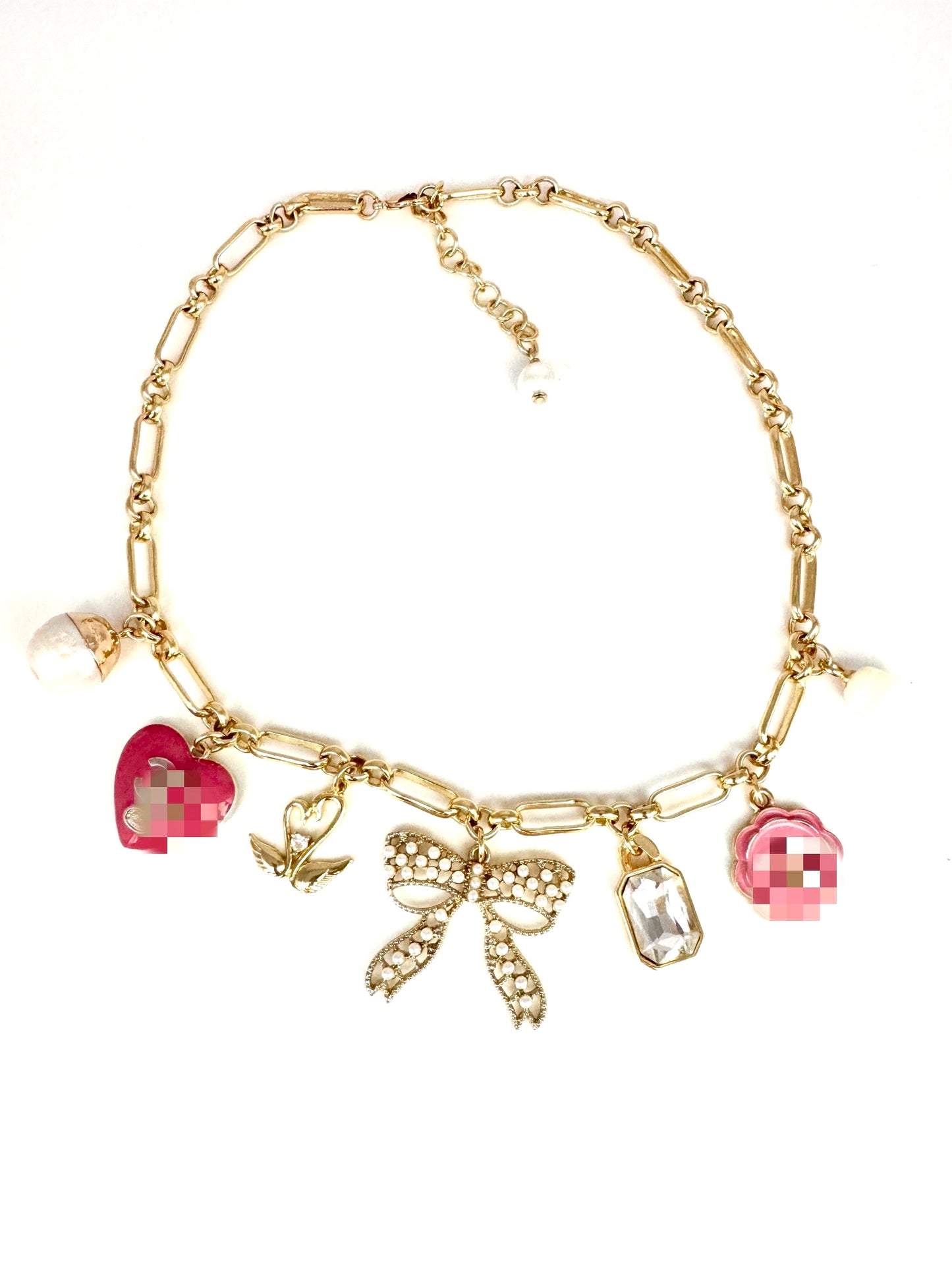 CC Charm Bow Necklace