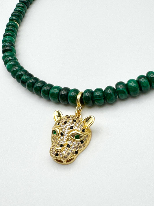 Malachite Panther Necklace