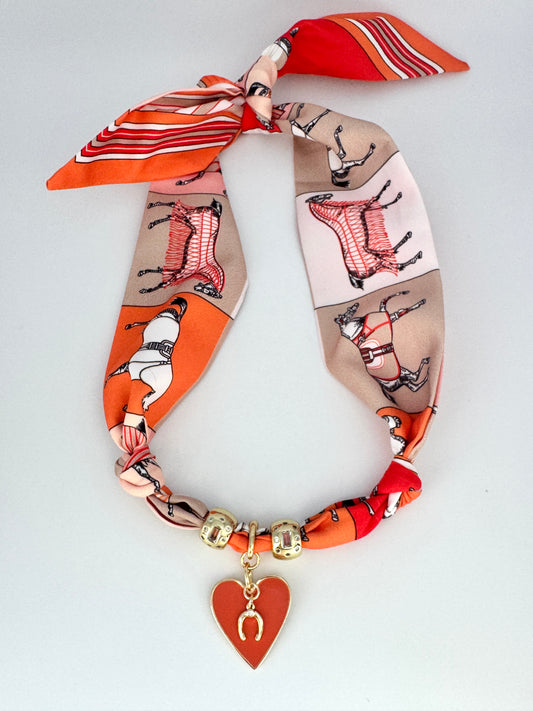 Designer Inspired “H” Scarf Necklace