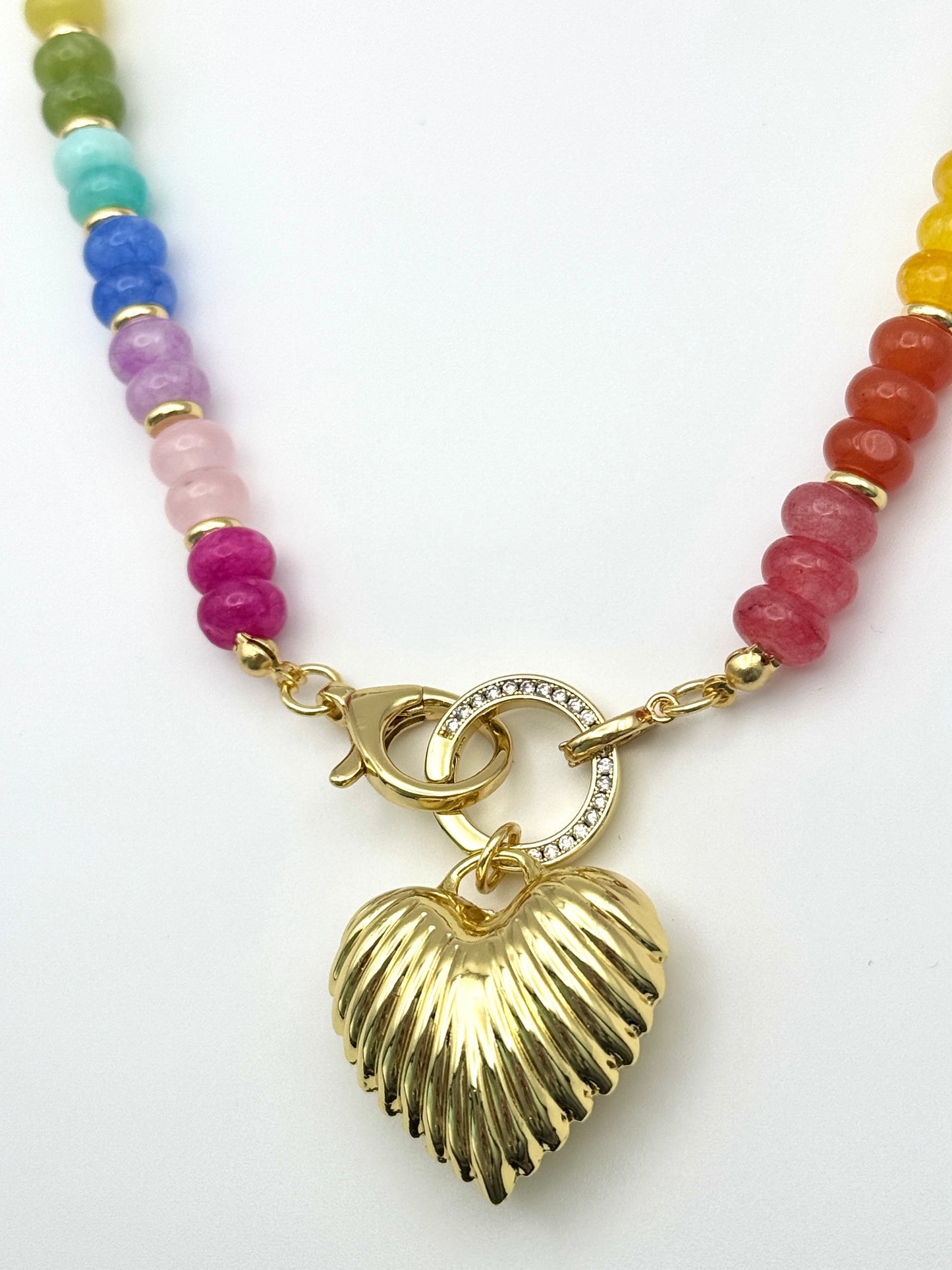 Rainbow Heart Necklace
