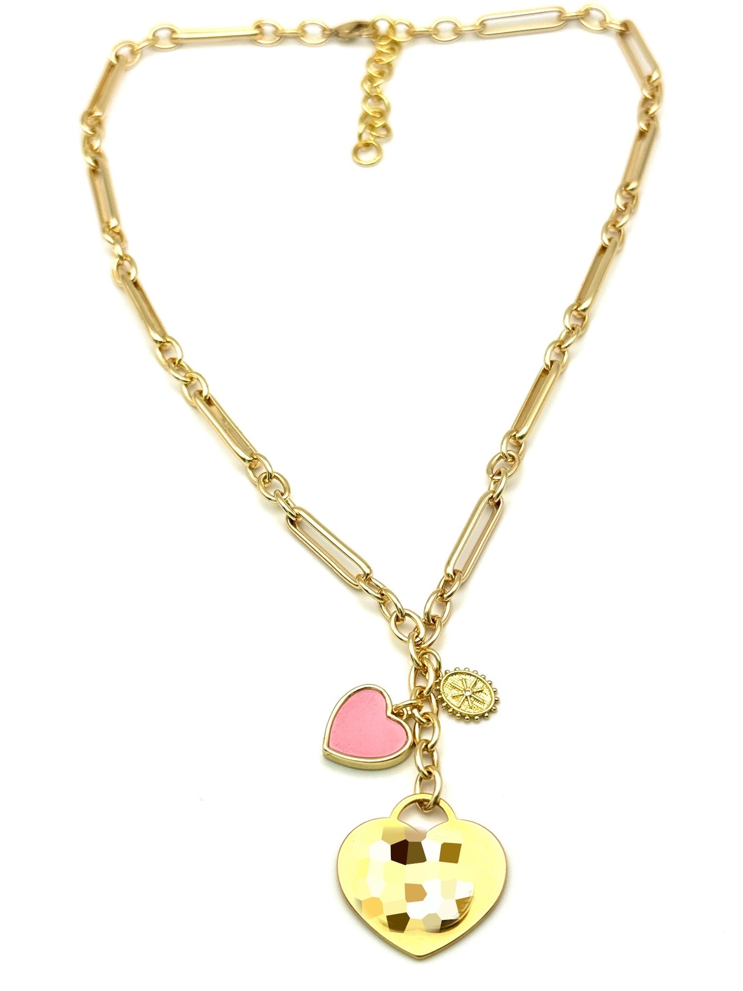 GG Pink Heart Necklace