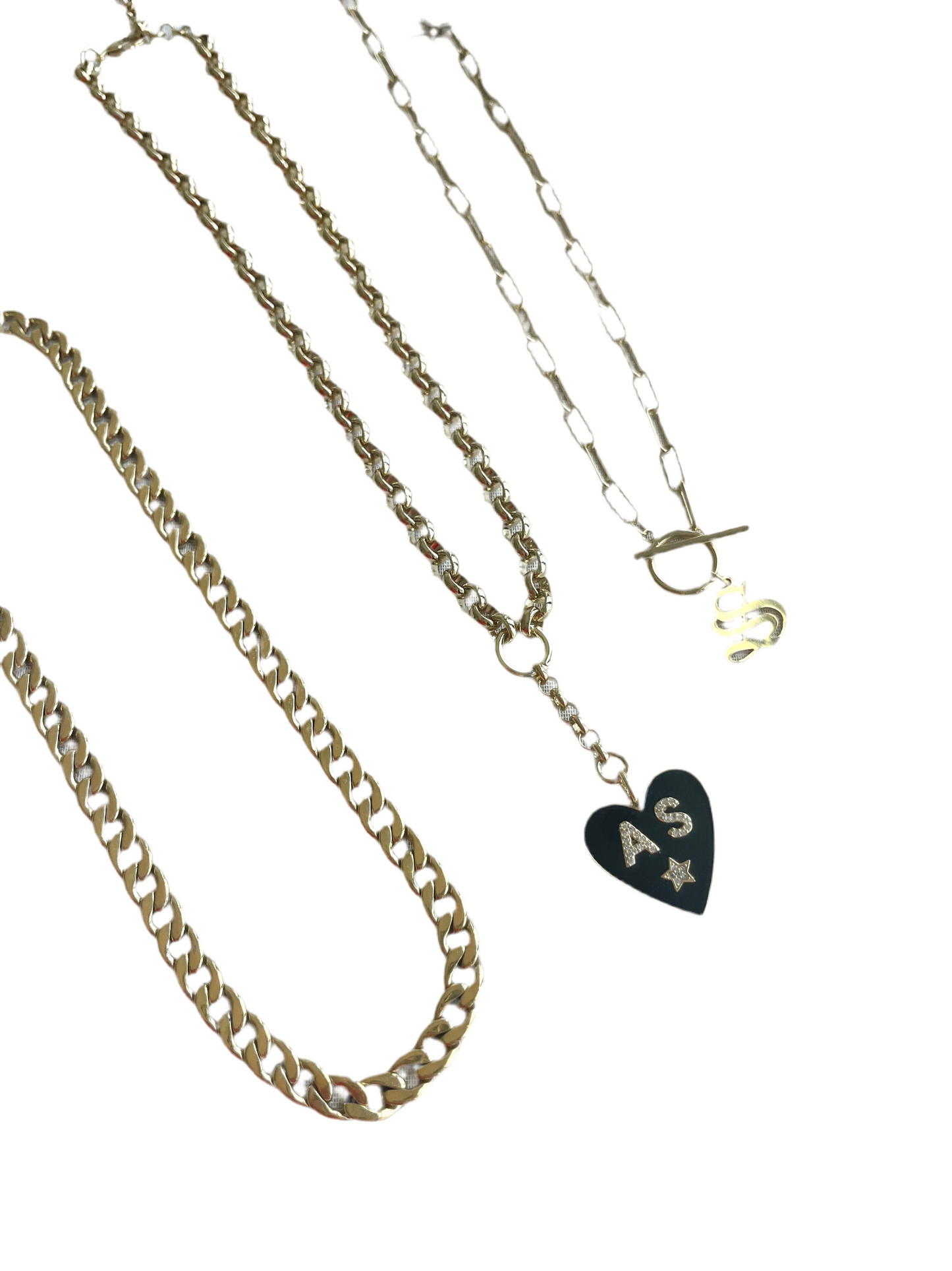 Personalized Black Heart Necklace