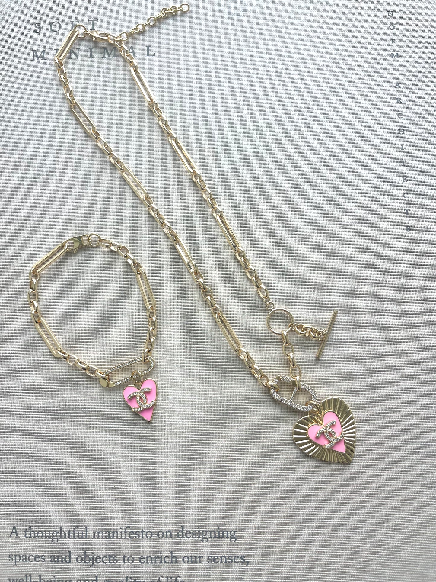 CC Double Heart Necklace