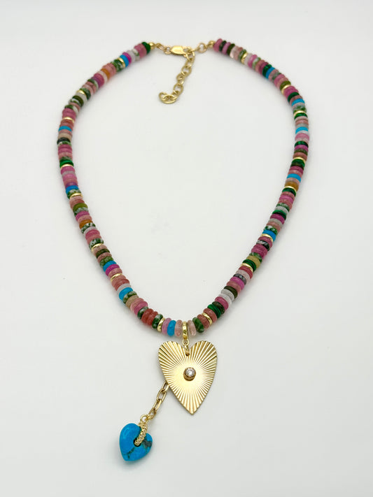Multi-Colored Gemstone Necklace