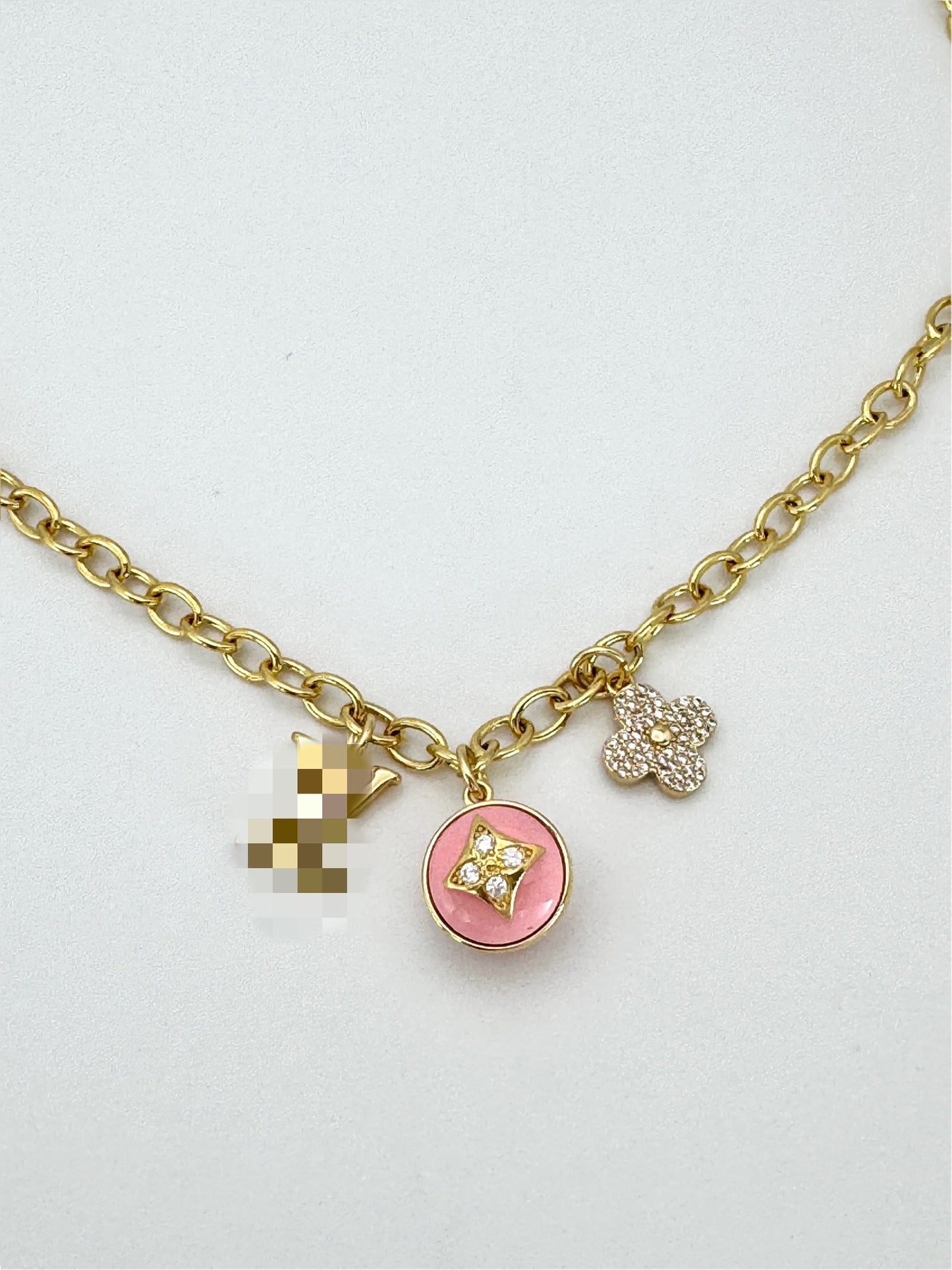 LV Triple Charm Necklace