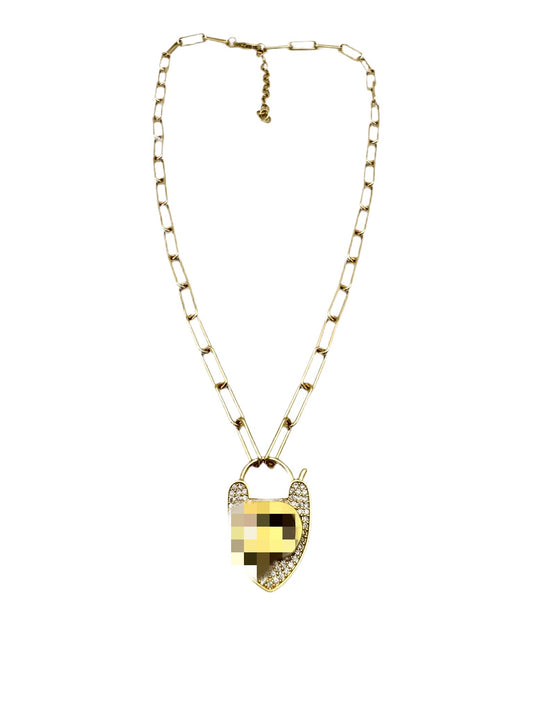 GG Pave Shield Necklace