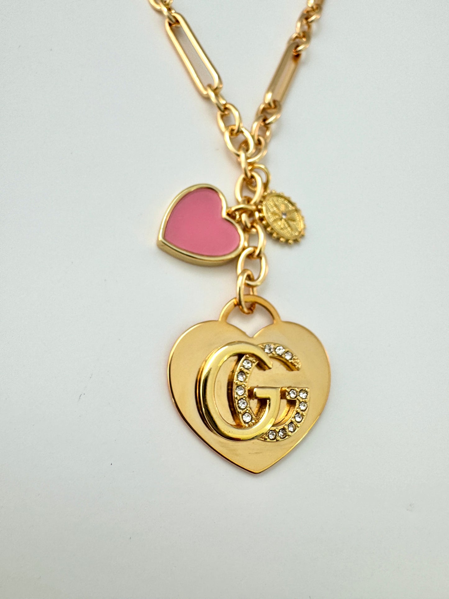 GG Pink Heart Necklace