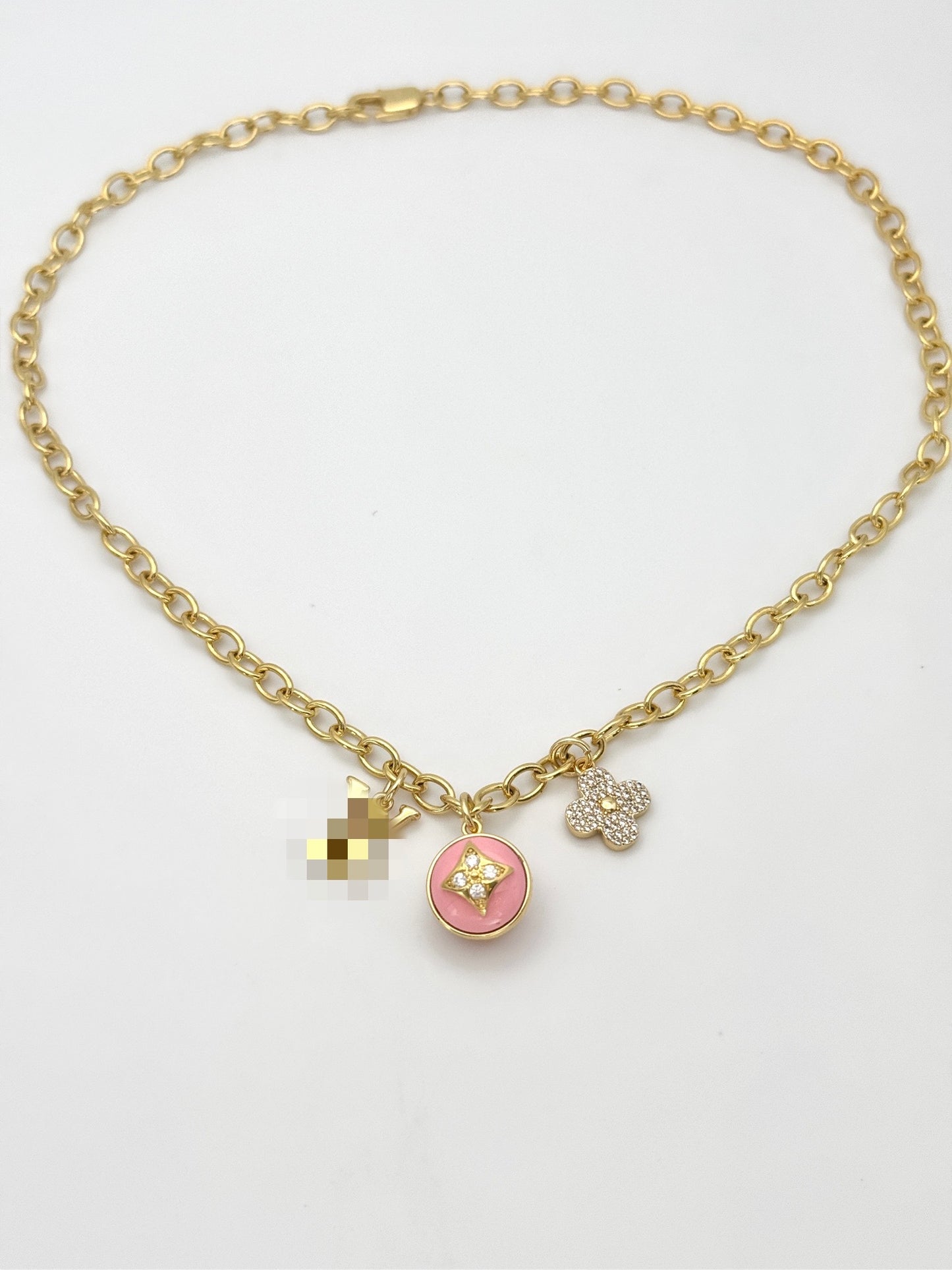 LV Triple Charm Necklace