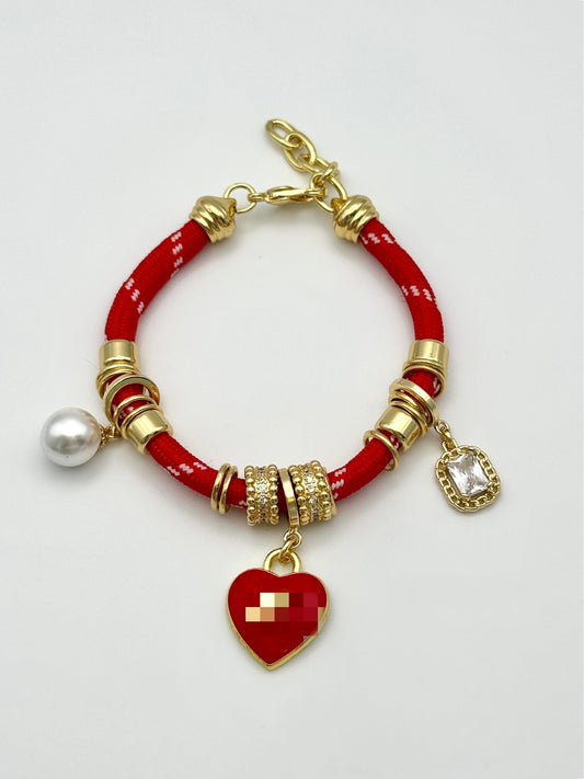 CC Heart Cord Bracelet