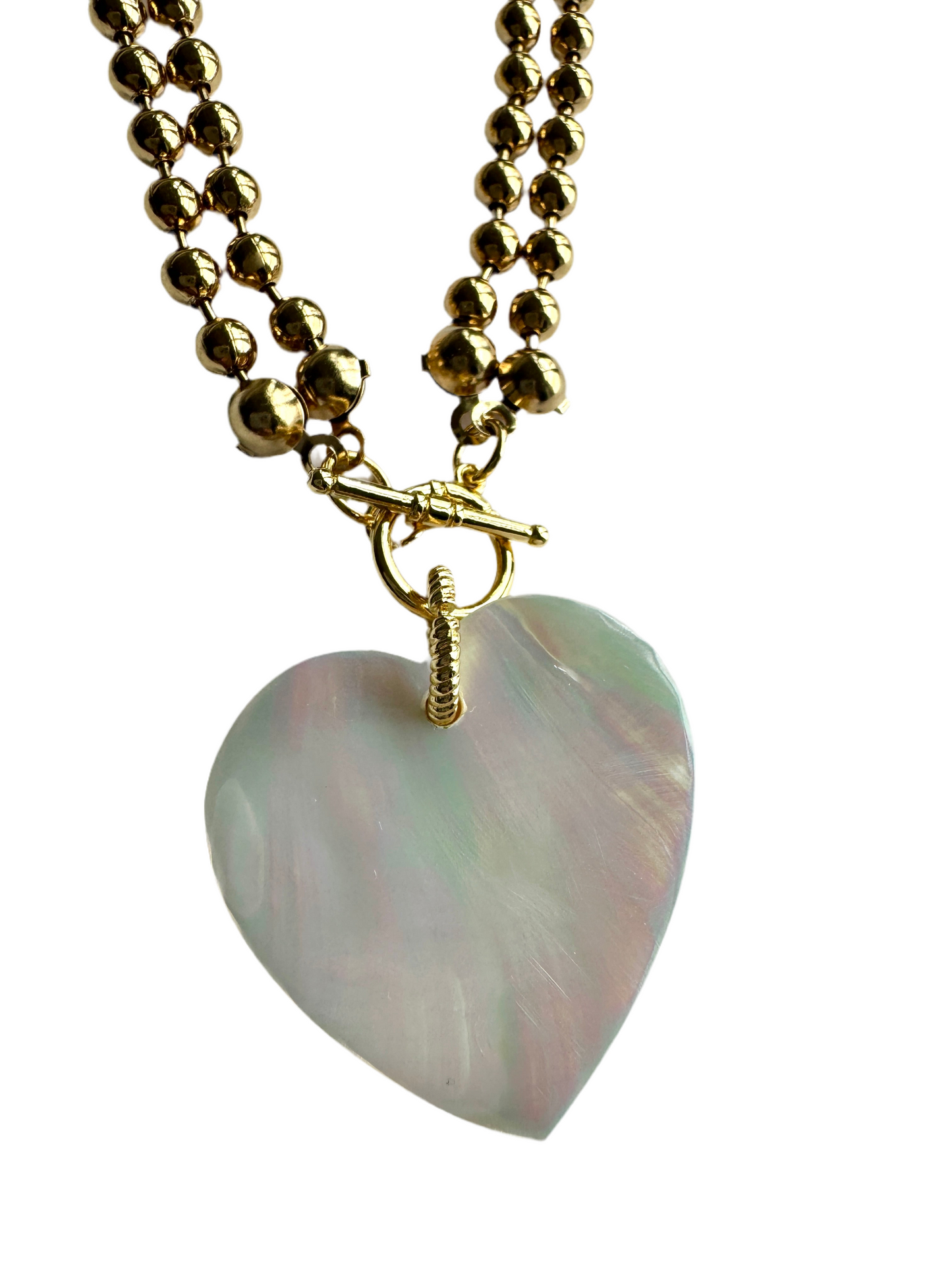 Mother of Pearl Heart Necklace