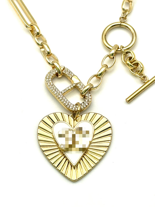 CC Double Heart Necklace