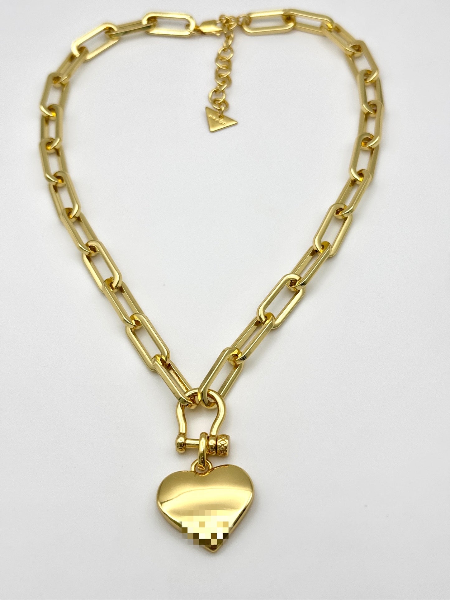 Sailor Clasp P Heart Necklace