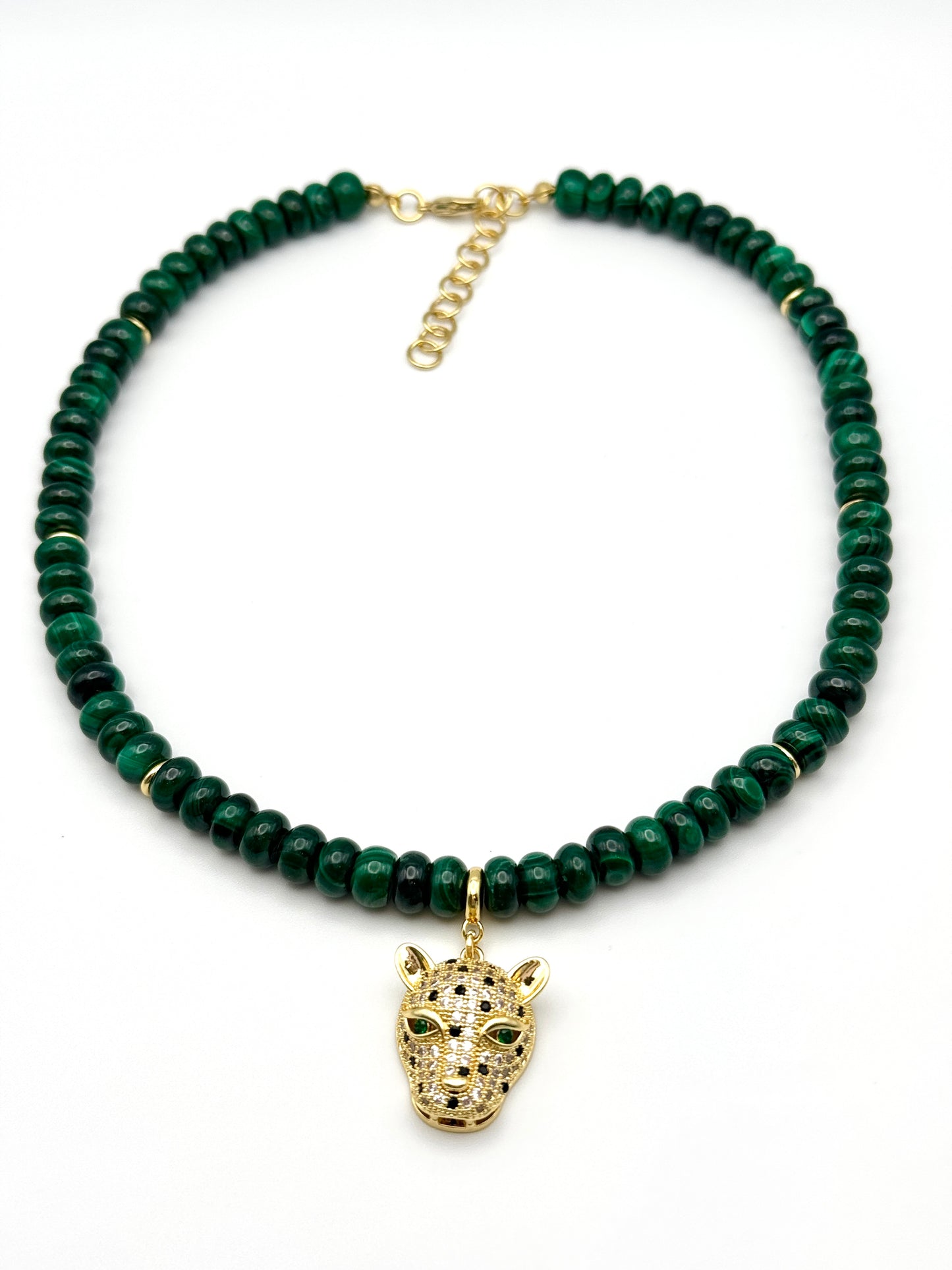 Malachite Panther Necklace