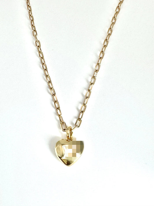 LV Gold Heart Necklace