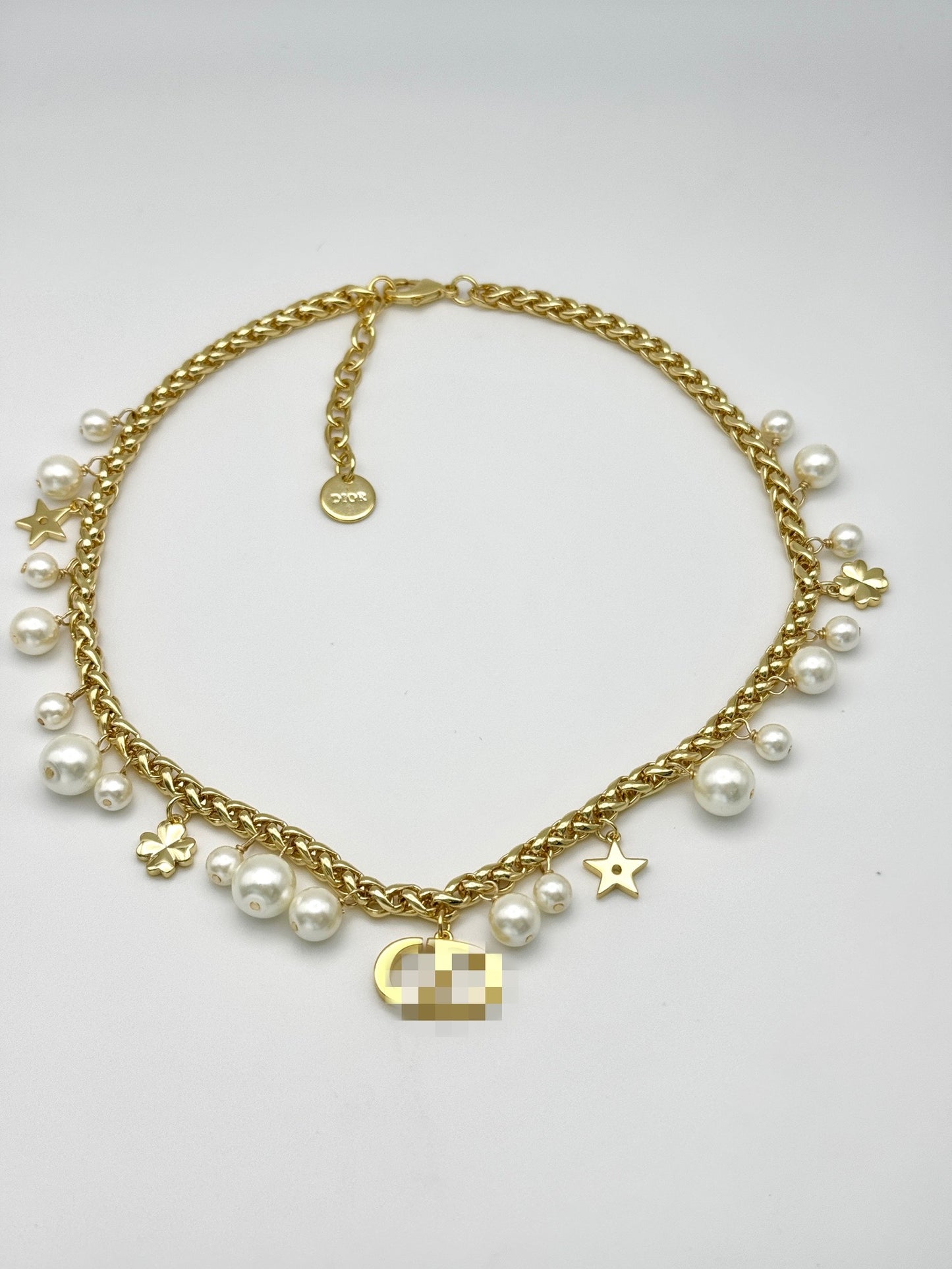 Miss D Pearl Charm Necklace