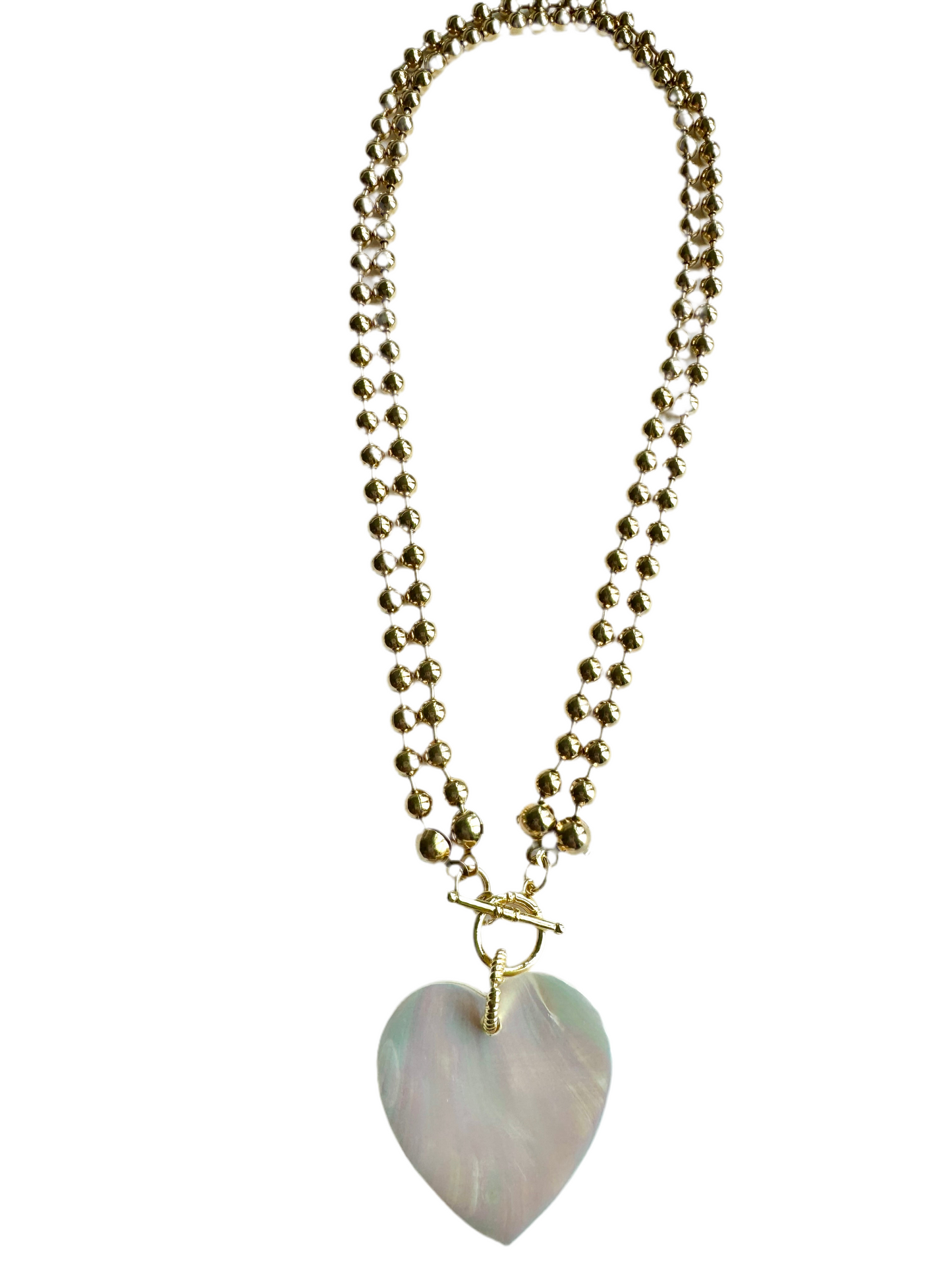 Mother of Pearl Heart Necklace