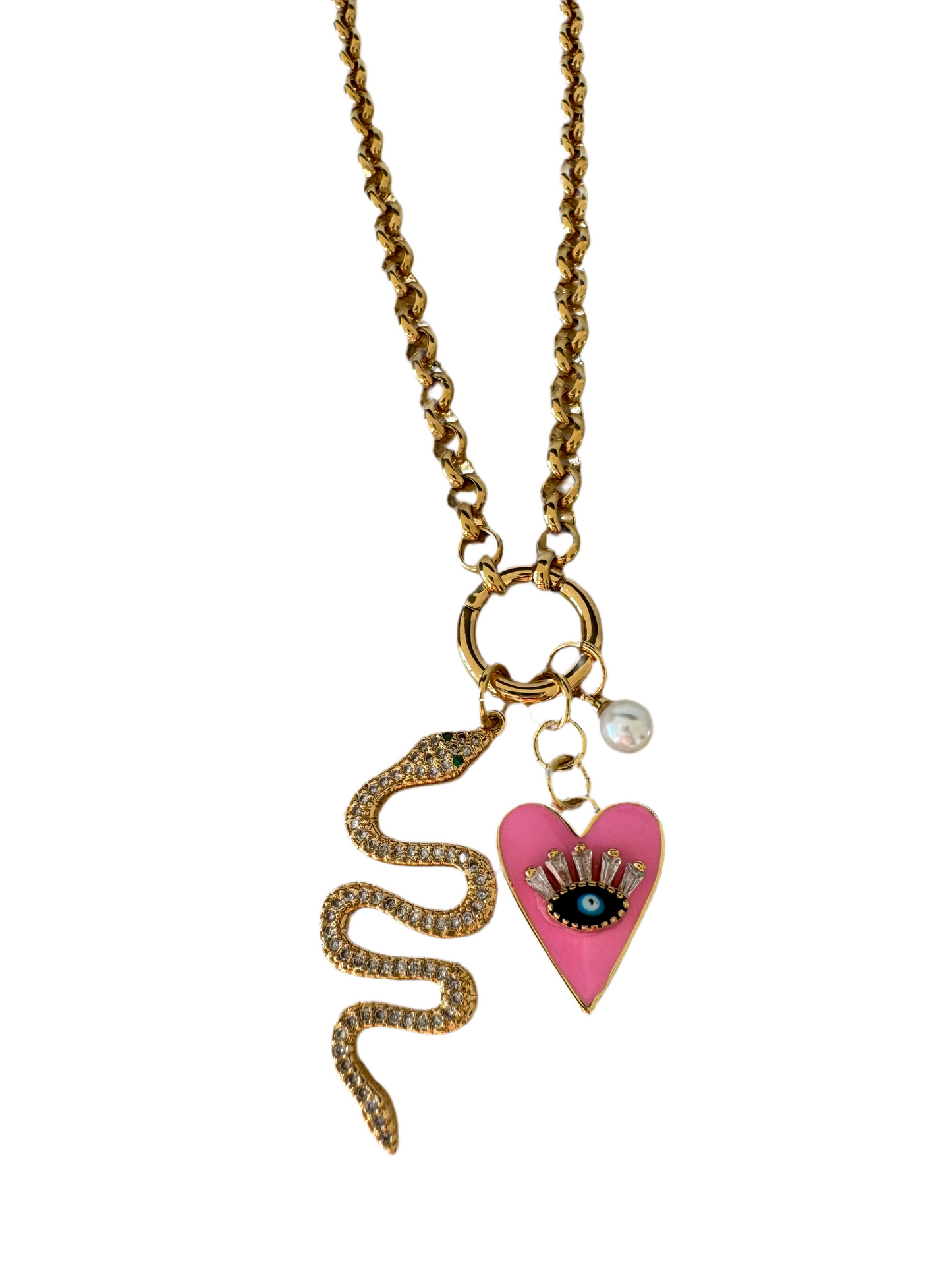 Snake Evil Eye Necklace