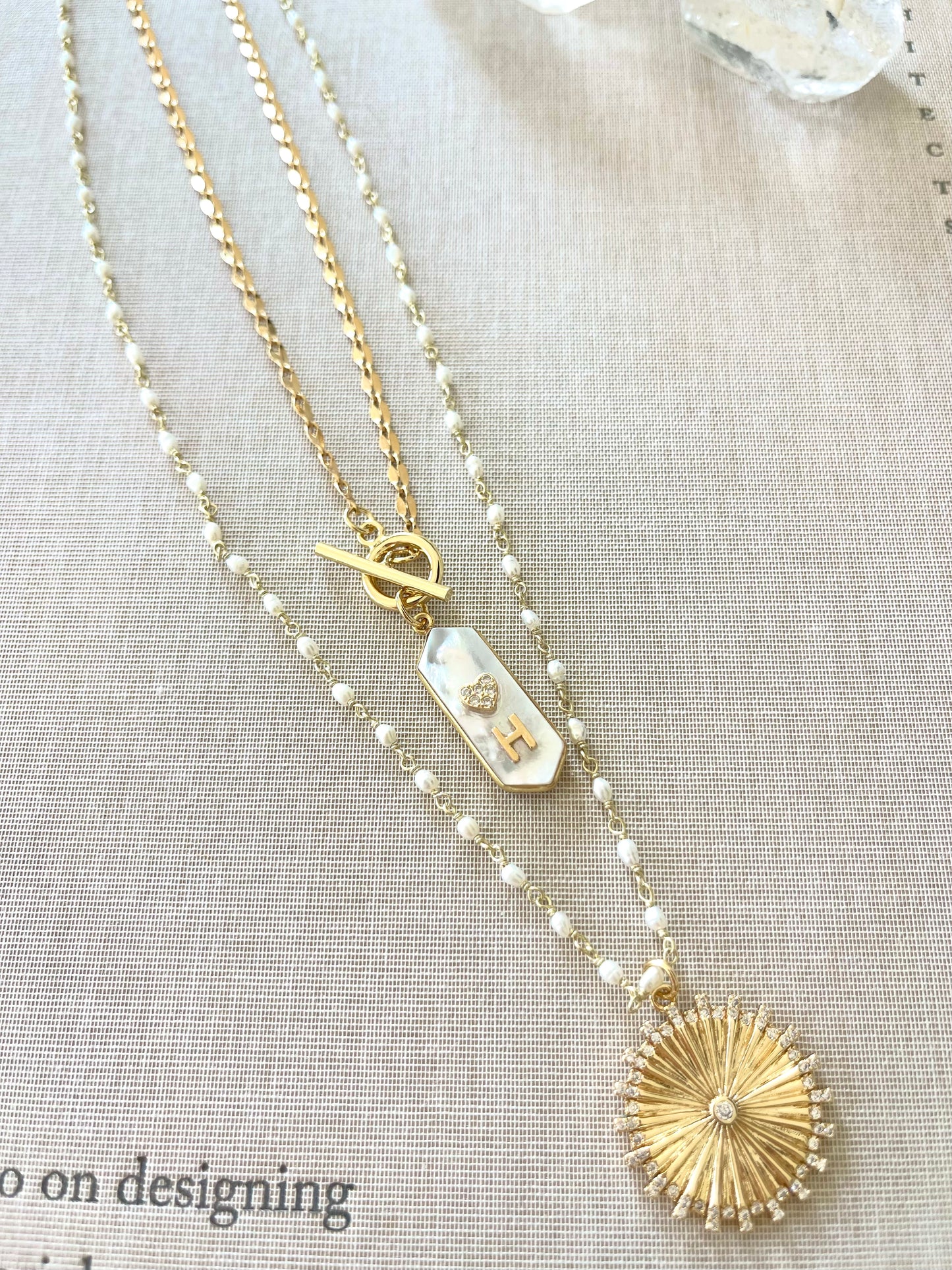 Pearl Medallion  ￼Necklace