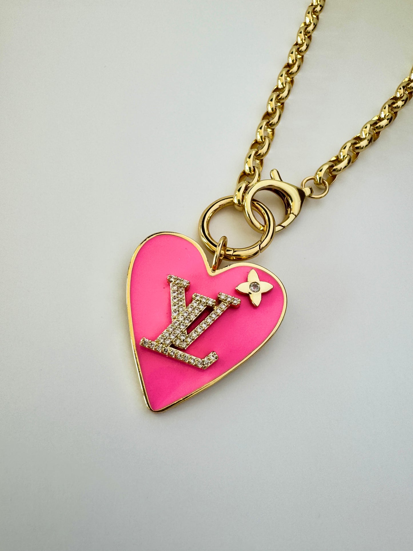Barbie Pink LV Necklace