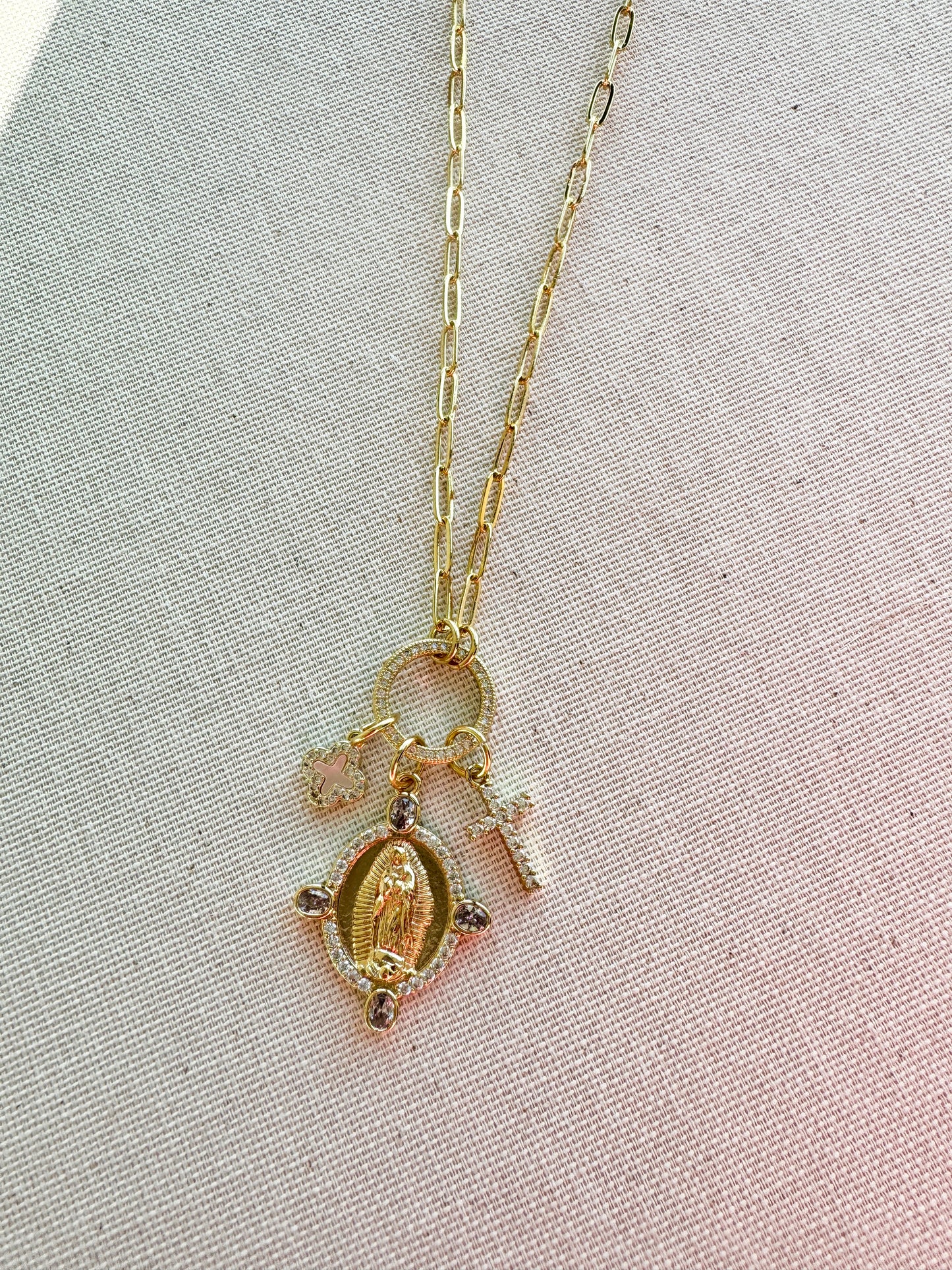 Mother Mary Trio Necklace