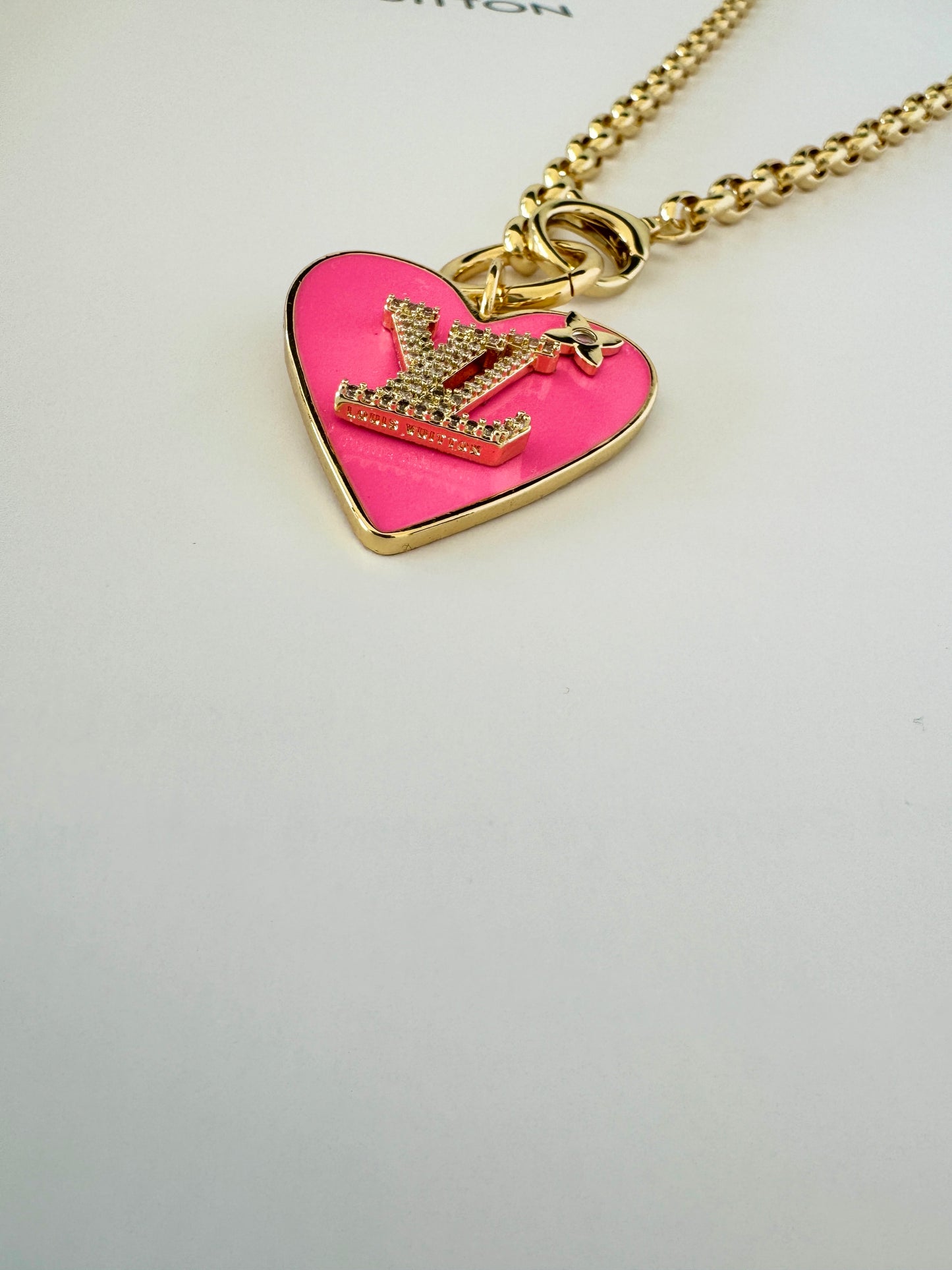 Barbie Pink LV Necklace