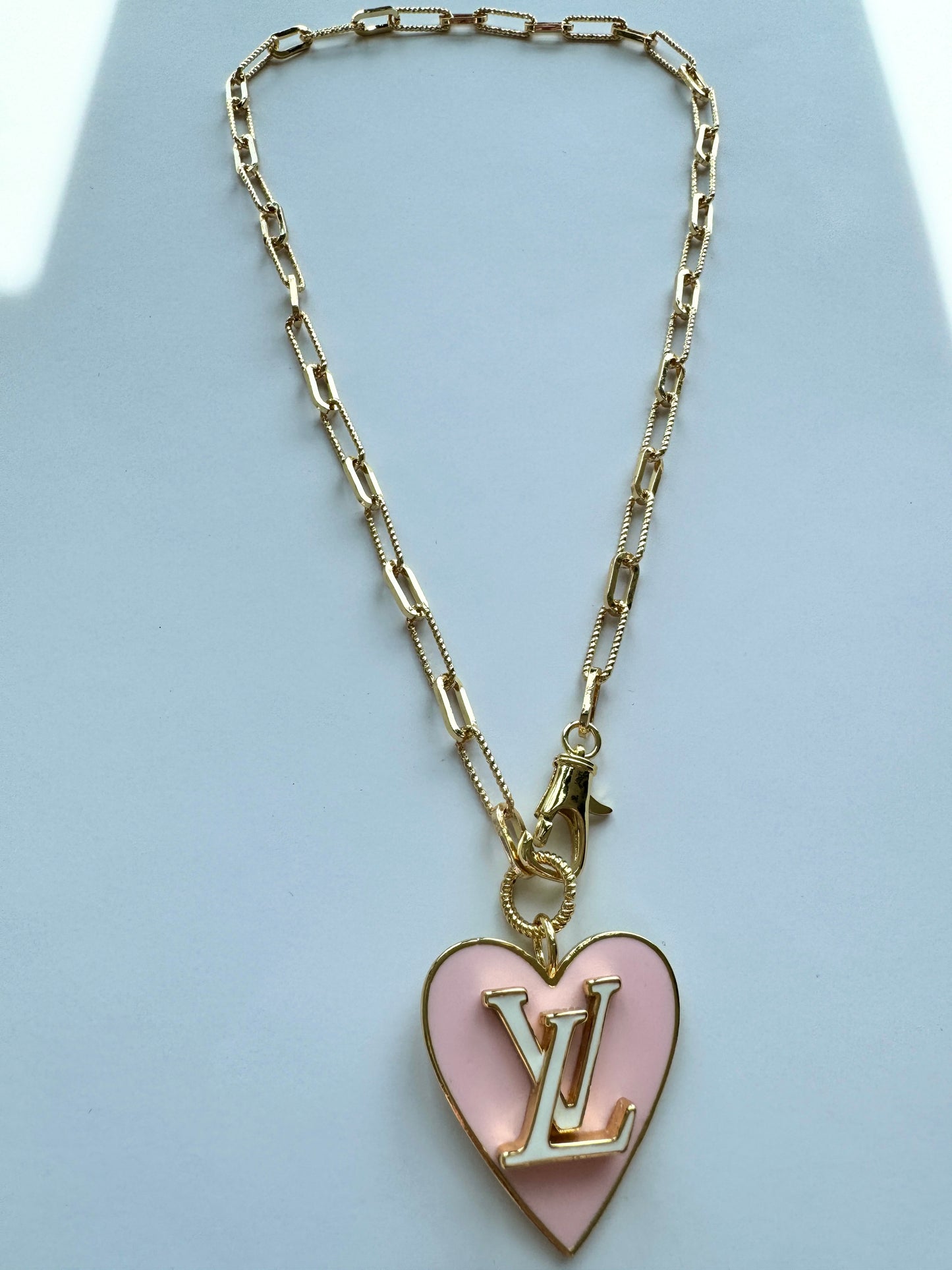 Light Pink White LV Necklace